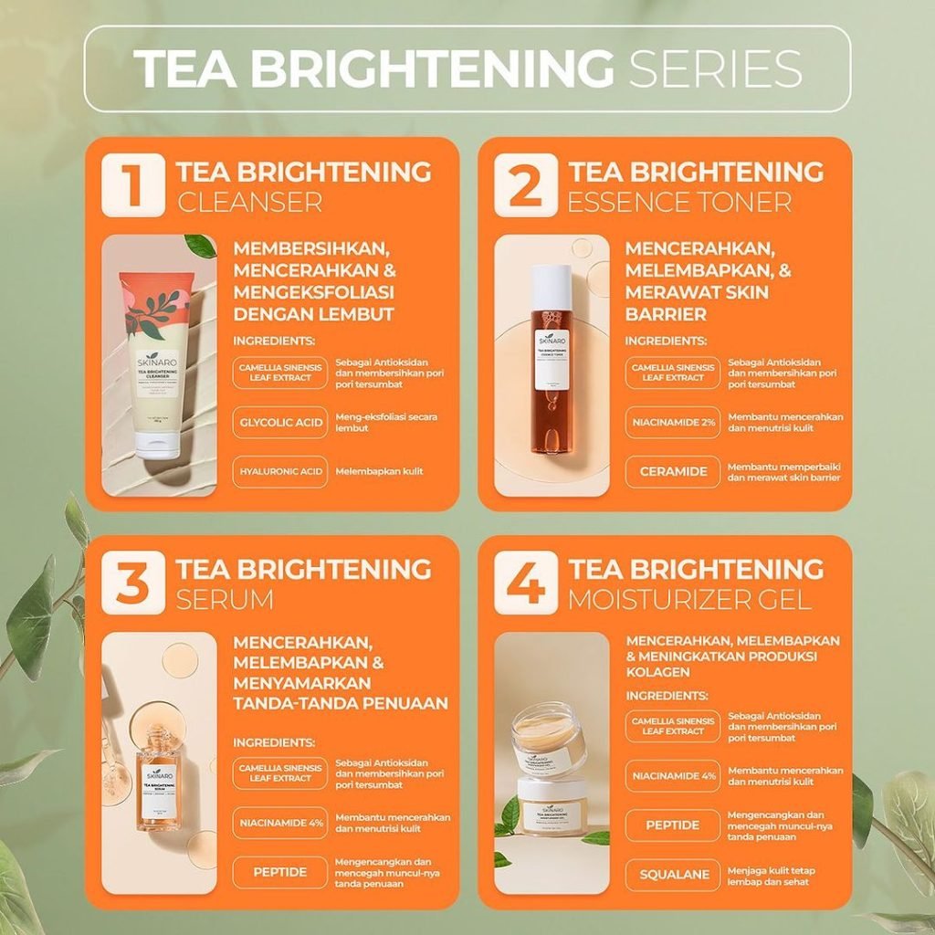 Semua produk SKINARO TEA BRIGHTENING SERIES